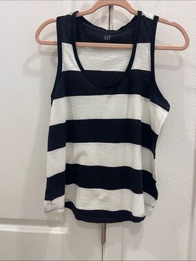 GAP Black & White Horizontal Stripe Tank
